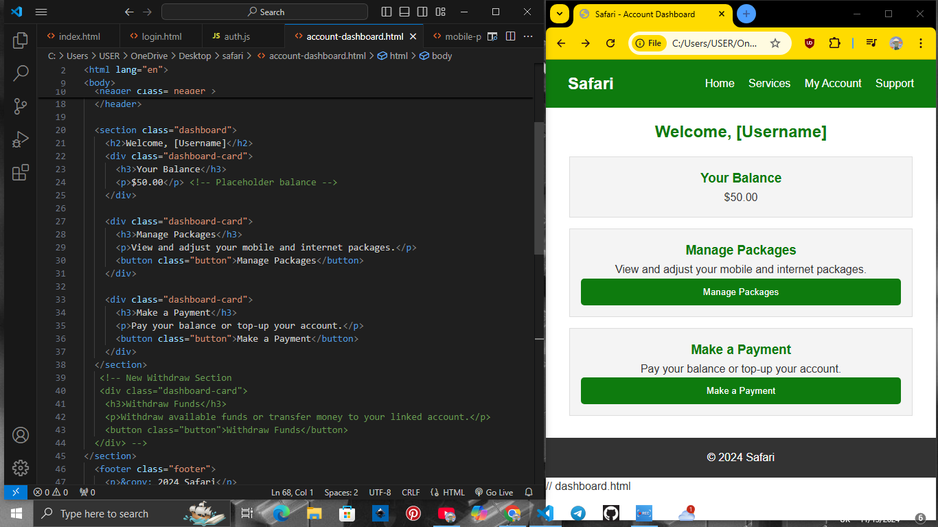 Step 1 - Setting up login